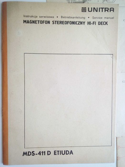 Instrukcja serwisowa Unitra MDS-411D Etiuda