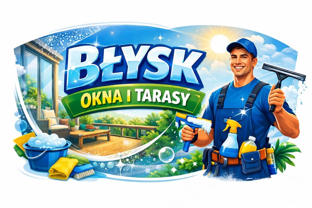 Mycie okien witryn tarasów kostki Sprzątanie