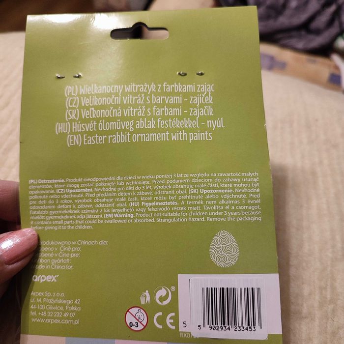 Witraż do pomalowania