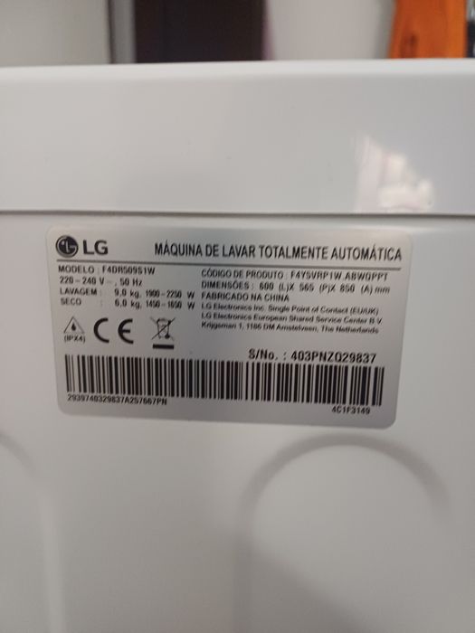 Maquina de lavar e secar LG