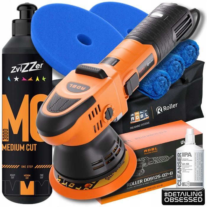 adbl roller d09125-02 polerka 9mm + pasta do szybkiego odświeżenia lakieru