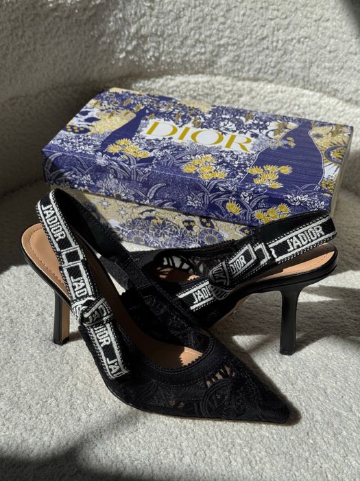Каблуки Dior чорні ажур 38,40