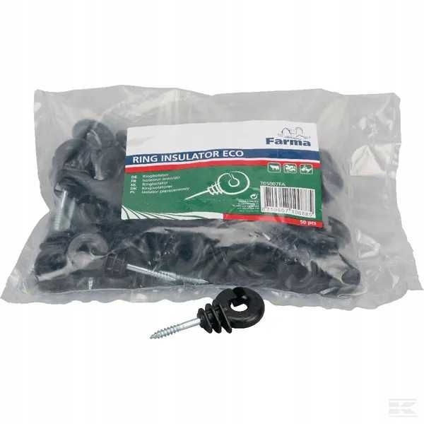 Izolator okrągły do ogrodzeń elektrycznych plecionek drutu ECO 50 szt