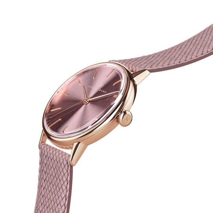 NOWY zegarek August Berg Serenity Pink Perlon - Rose Gold
