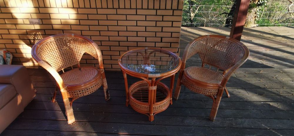 Zestaw kawowy rattan
