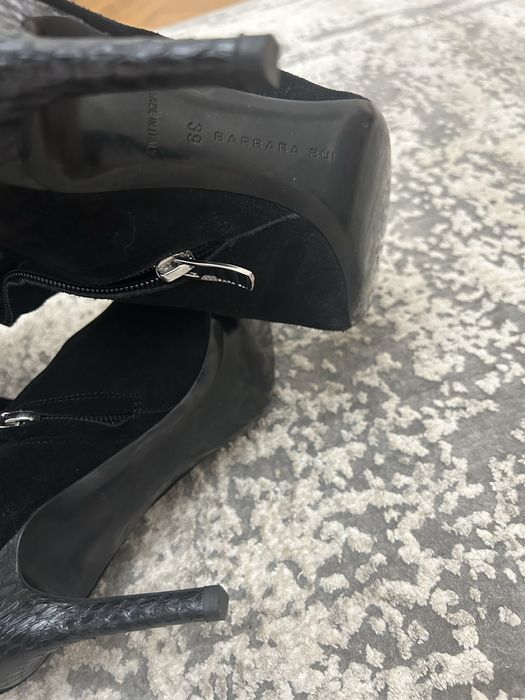 Сапоги замш питон Італія