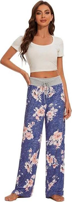 Spodnie do Jogi Szerokie Nogawki Wysoki Stan Wygodne Rozmiar M