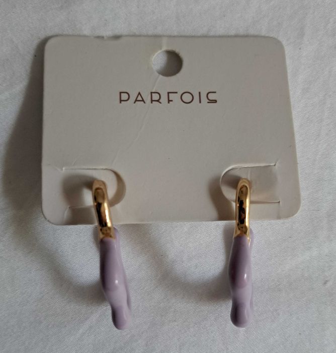 Brincos de argolas de esmalte - Parfois