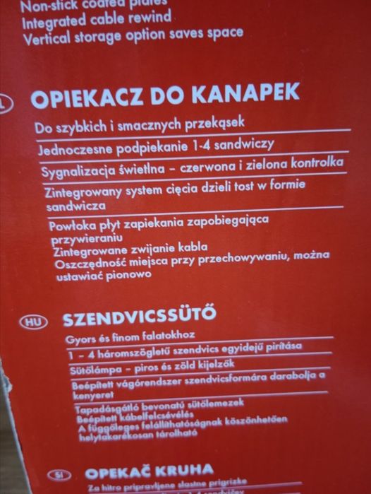 Sandwicz,opiekacz,kanapki,tosty,Bifinett