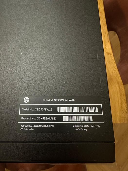 Komputer Nowy HP 400 G3 MT Business PC