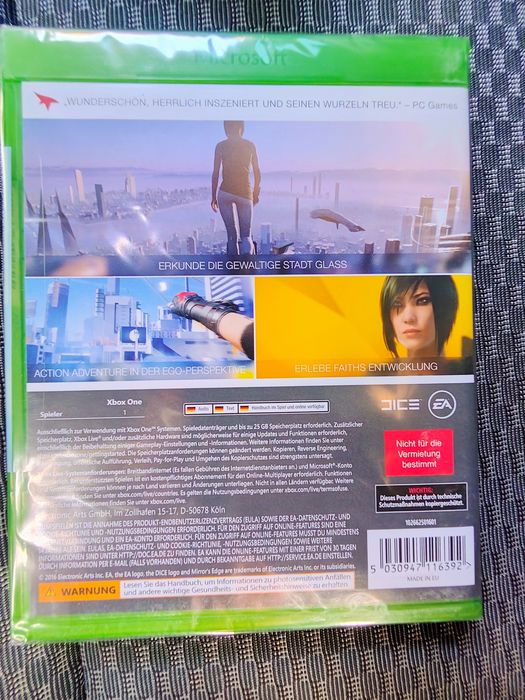 Mirrors edge Xbox one nowa