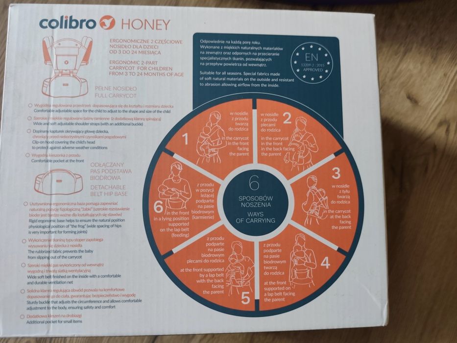 Nosidło dla dziecka Colibro Honey 6w1