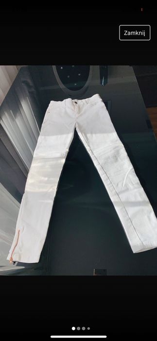 Spodnie białe 152 skinny denim Co