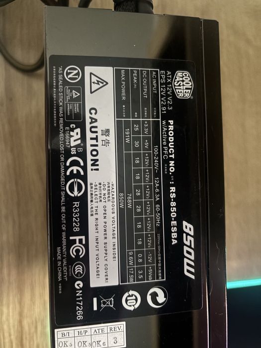 Zasilacz Cooler Master 850w