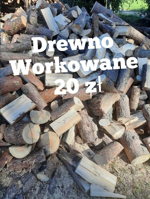 Drewno opałowe workowane sosna suche
