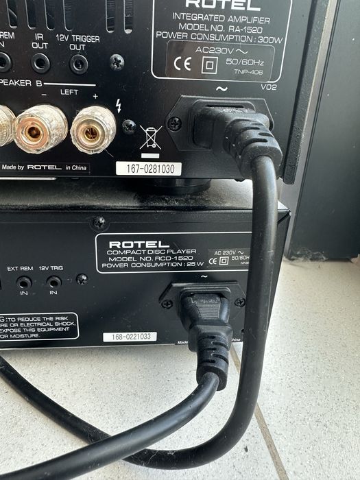 Zestaw wzmacniacz i cd Rotel 1520 v02 RA i RCD z TopHiFi pierwszy właściciel