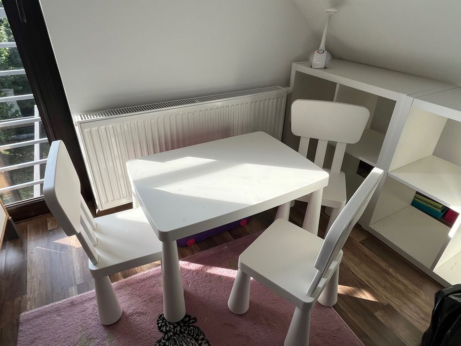 Ikea Mammut stolik i 3 krzesła
