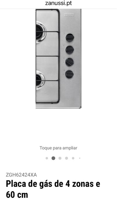 Placa de gás Zanussi