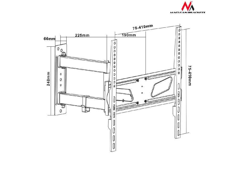Obrotowy uchwyt telewizora TV wieszak do LED 26-55 Maclean MC-711N