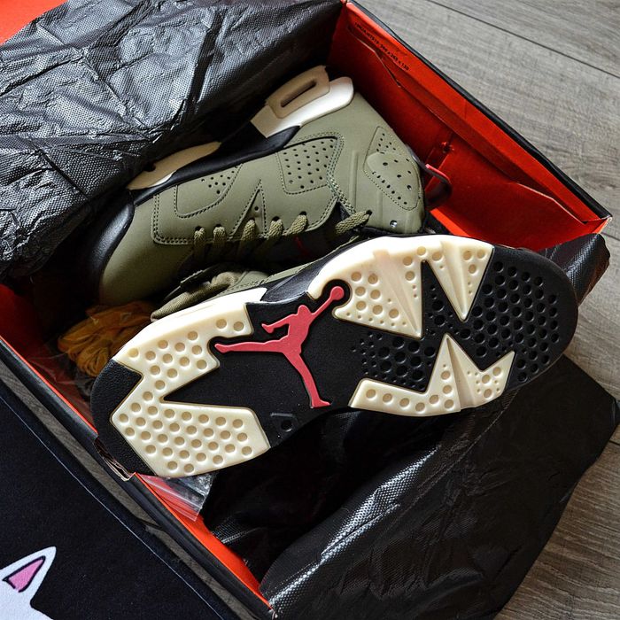 Мужские кроссовки Nike Travis Scott x Air Jordan 6 Retro GS 'Olive'