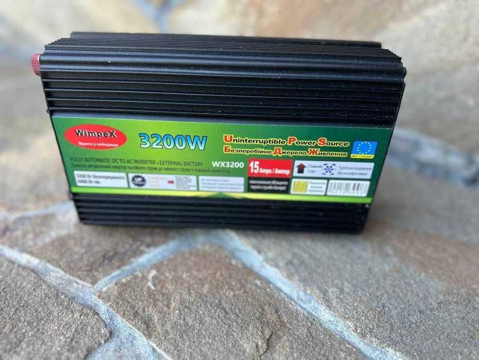 Преобразователь 12-220v 3200w с подзарядкой для дома котла насоса. ИБП