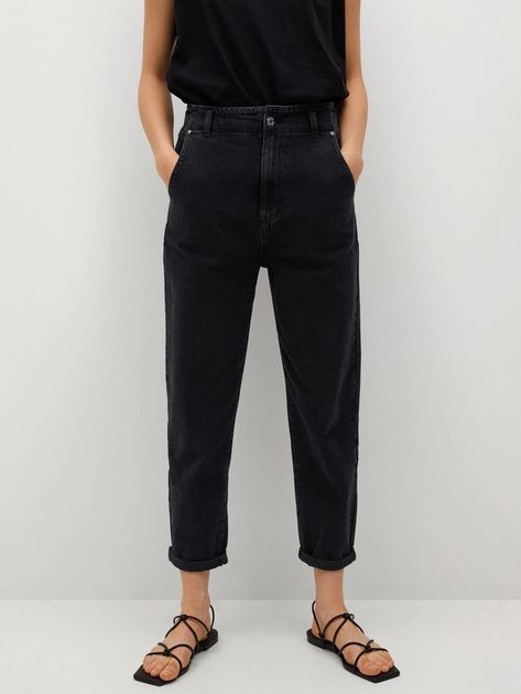 Джинси чорні Mango, Regular fit, розмір EU 38
