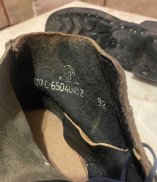 Чоловічі робочі черевики з натуральної шкіри, розмір 47.