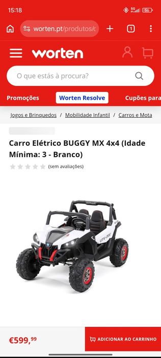 Carro Elétrico BUGGY MX 4x4