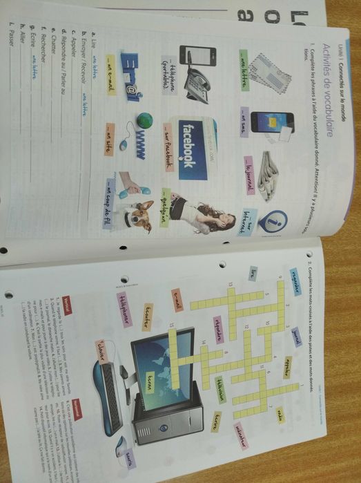 Caderno de atividades 8 ano Francês, novo!