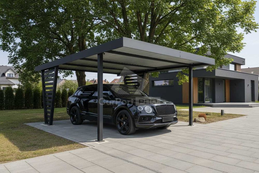 Carport V PREMIUM 4,5x5m Wypełnienie panelami Wiata samochodowa CP168
