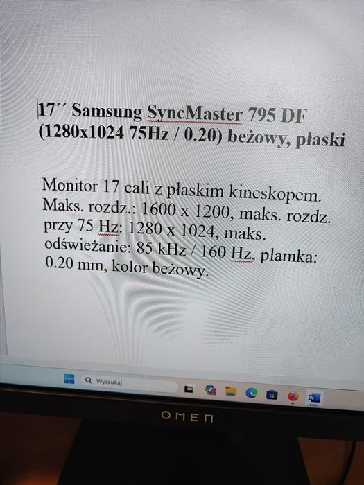 Monitor kineskopowy Samsung Sync Master