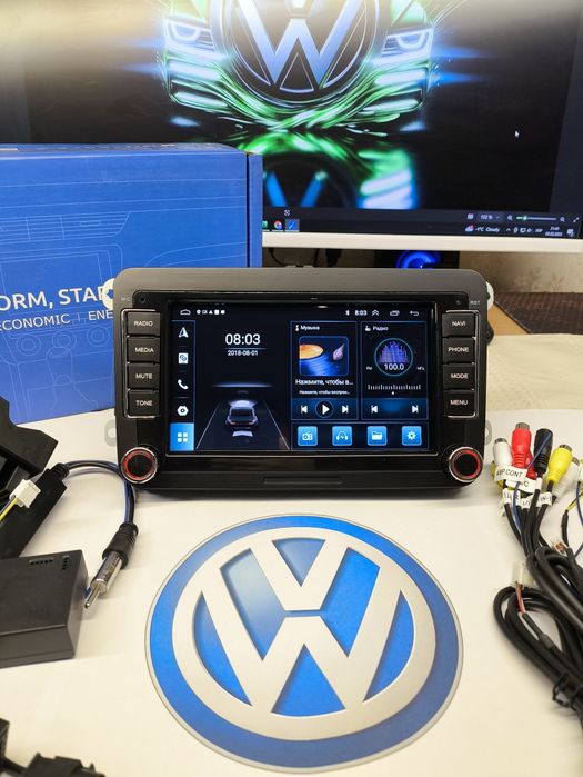 ‼️+2 Камери‼️Магнитола Volkswagen Skoda Seat Golf CarPlay