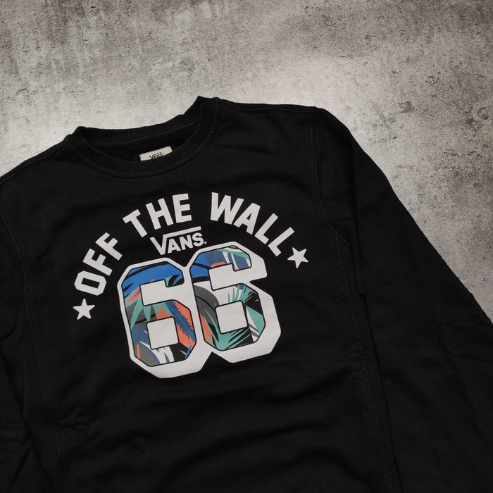 MĘSKA Bluza Duże Logo Casual Czarna Bawełna Vans Off the Wall Skate