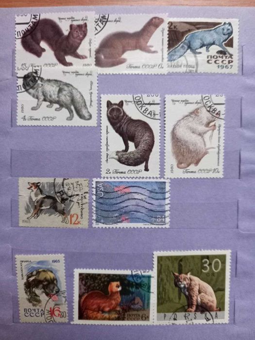Поштові марки на обмін(фауна)