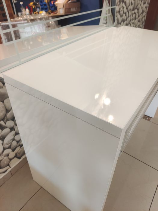 Toaletka glamour, wysoki połysk, 120cm, lustro komplet
