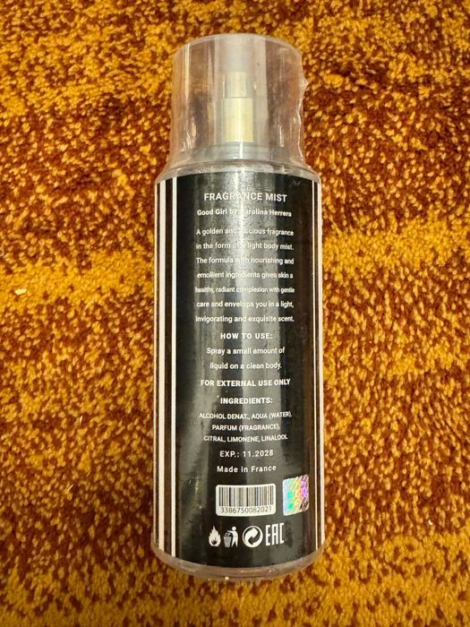 Perfumowany spray do ciała Carolina Herrera Good Girl Exclusive EURO