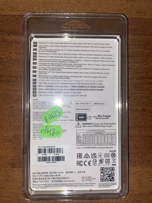 Продам диск  1ТБ (HDD) под ноутбук