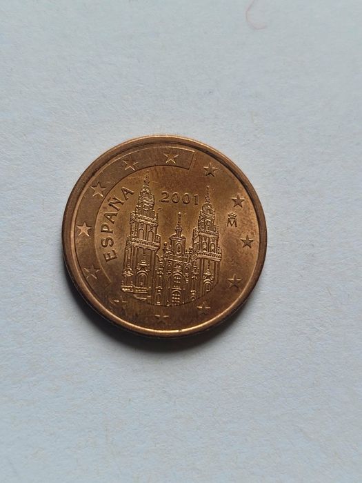 5 euro cent 2001 r. Hiszpania