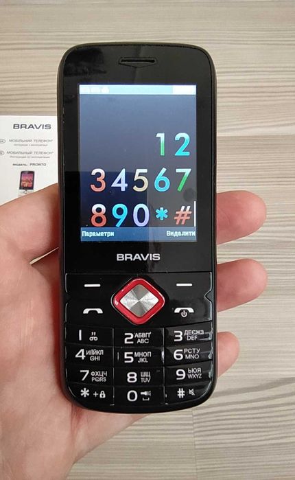 Кнопковий мобільний Мобільний телефон Bravis Pronto (Black)