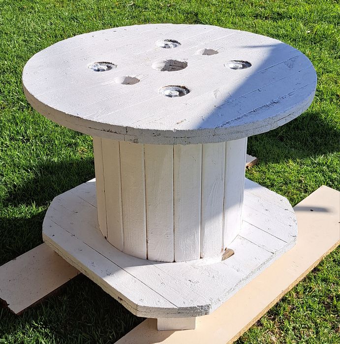 Mesa Jardim Bobine Madeira Cubos Paletes