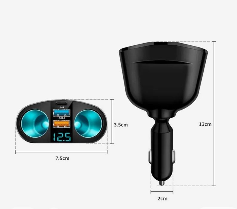 Прикурювач Вольтметр Розгалужувач Двойник прикуривателя