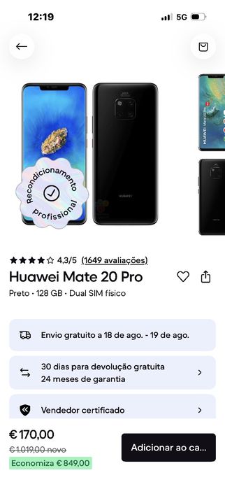 Huawei mate 20 pro