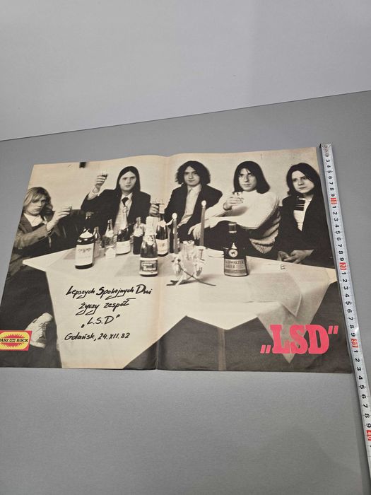 Plakat LSD z lat 80 z czasopisma Razem