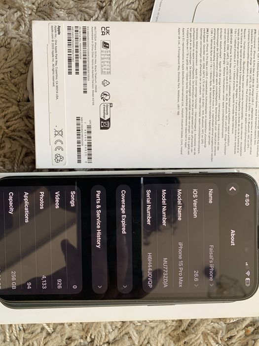 Iphone 15 pro max 256