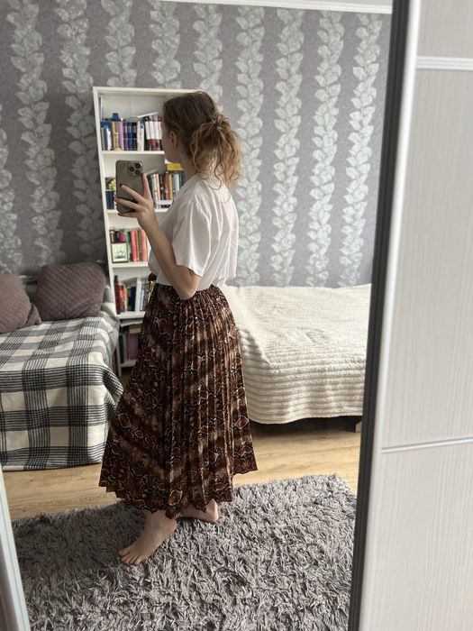 Спідниця-плісе в цікавий принт, розмір S-XS-XXS
