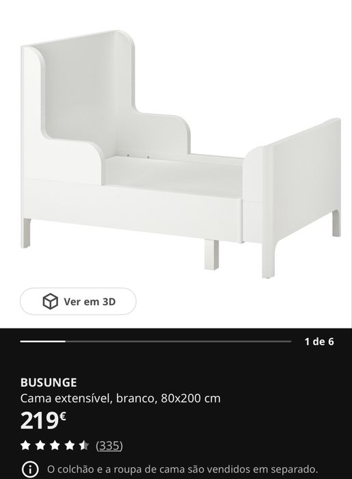 Cama extensivel de crianca rosa