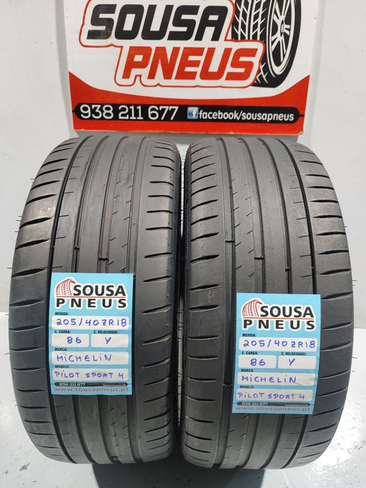 2 pneus semi novos 205-40R18 Michelin - Oferta dos Portes