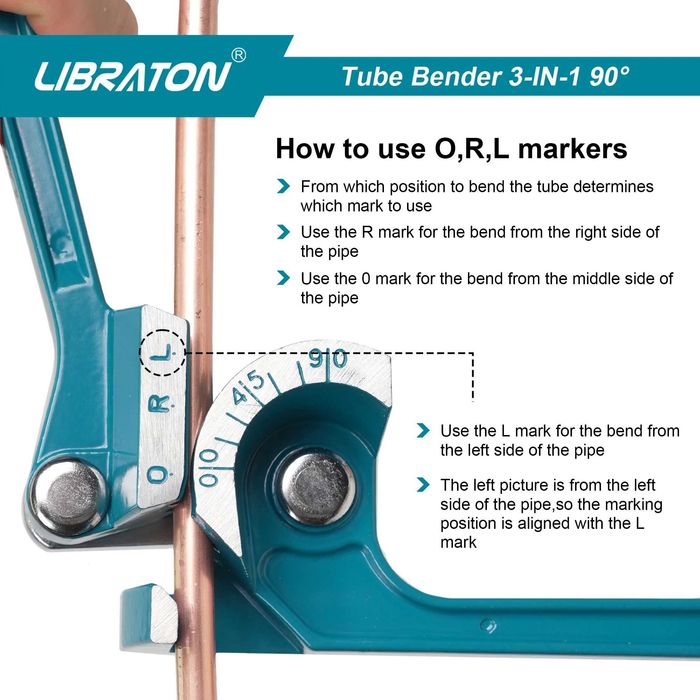 Mini ręczna giętarka do rur miedzianych, mosiężnych, aluminiowych.
