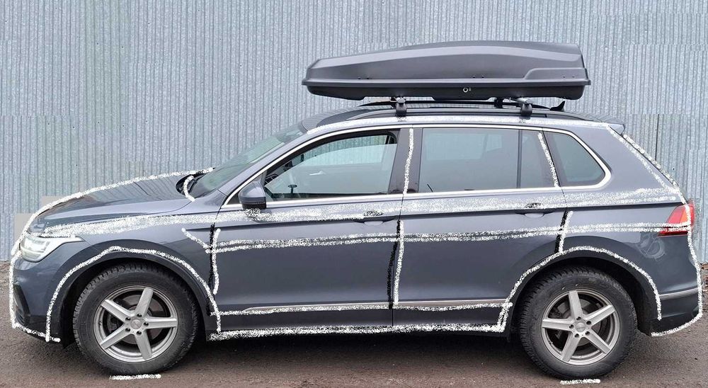 Box dachowy bagażnik FARAD TORPEDO 490 ABS dwustronny max90kg 195cm