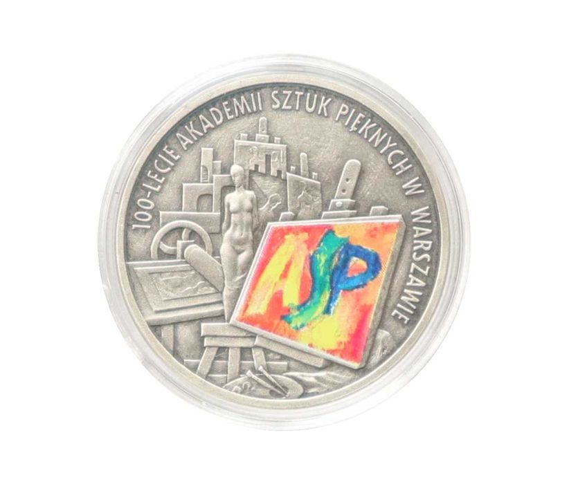 100 lecie Akademii Sztuk Pięknych w Warszawie ASP - 10 zł 2004 srebro